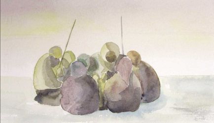 1994 005   Steppengespraech   Aquarell 1994 005   Steppengespraech   Aquarell